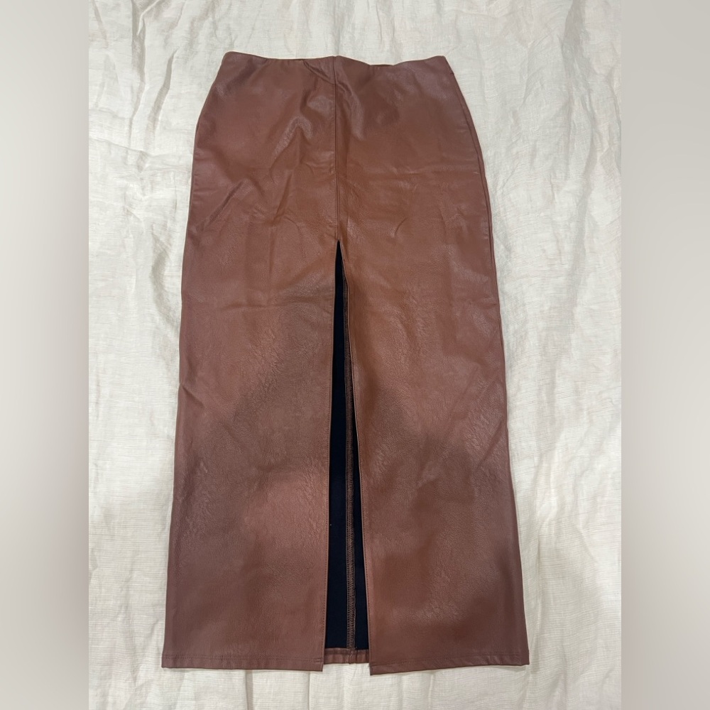 Naked Wardrobe Brown Pencil Skirt